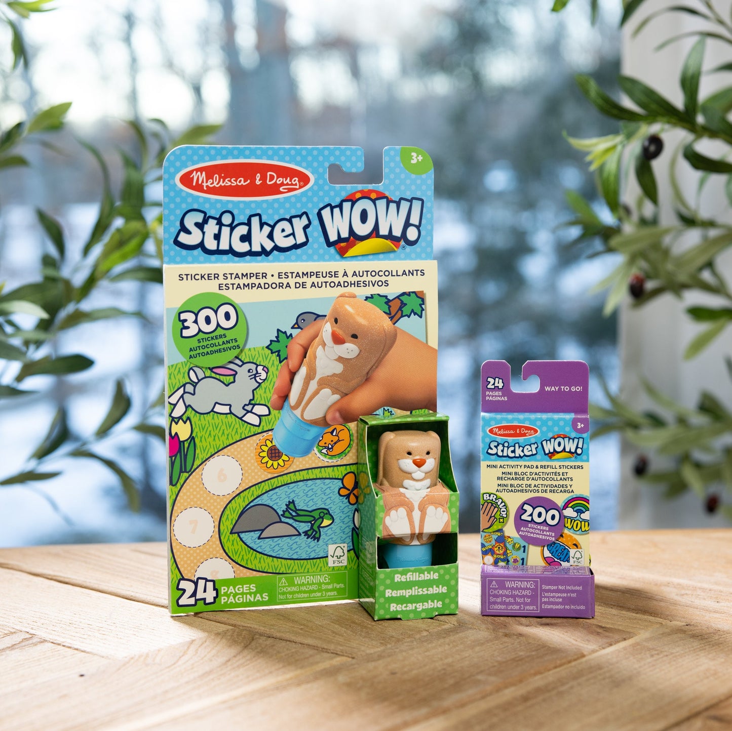 Sticker WOW!™ Bunny Bundle: Activity Pad & Sticker Stamper + Mini Activity Pad and 200 Refill Stickers