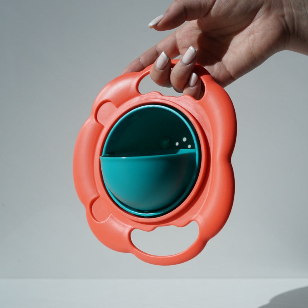 Bowly Moly 360° Rotating Spill-Proof Kids Gyro Bowl