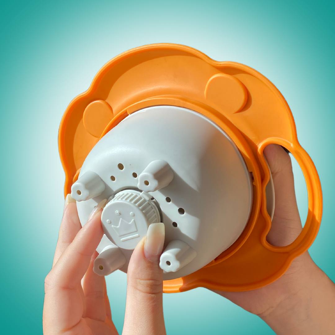 Bowly Moly 360° Rotating Spill-Proof Kids Gyro Bowl