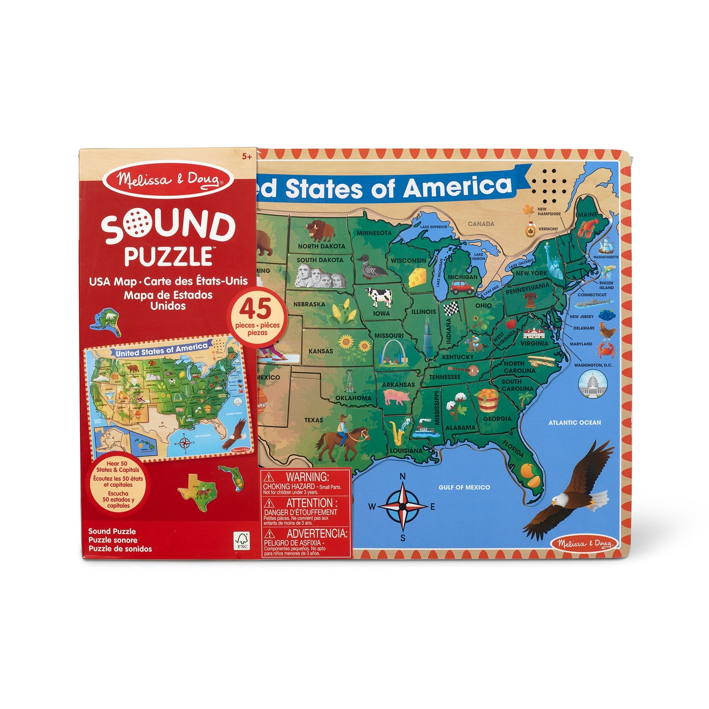 U.S.A. Sound Puzzle - 40 Pieces