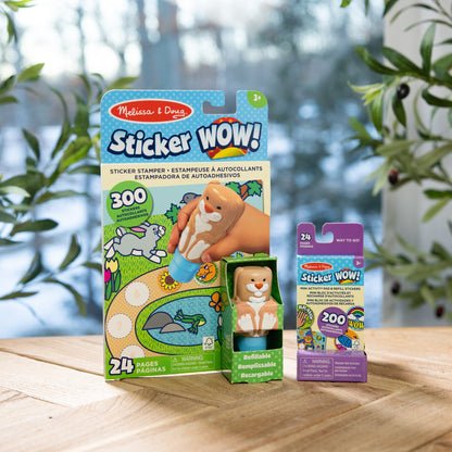 Sticker WOW!™ Bunny Bundle: Activity Pad & Sticker Stamper + Mini Activity Pad and 200 Refill Stickers