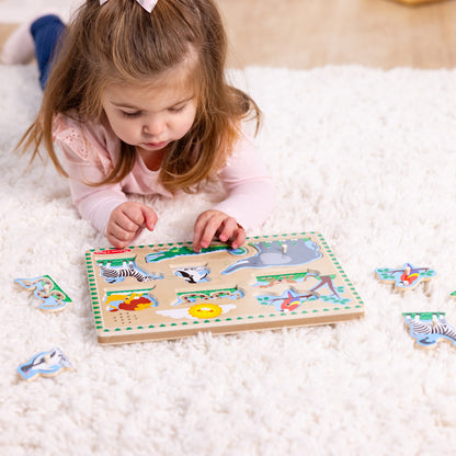 Zoo Animals Sound Puzzle - 8 Pieces