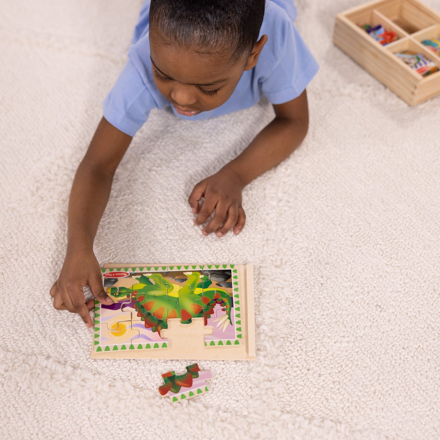 Wooden Jigsaw Puzzles in a Box - Dinosaurs