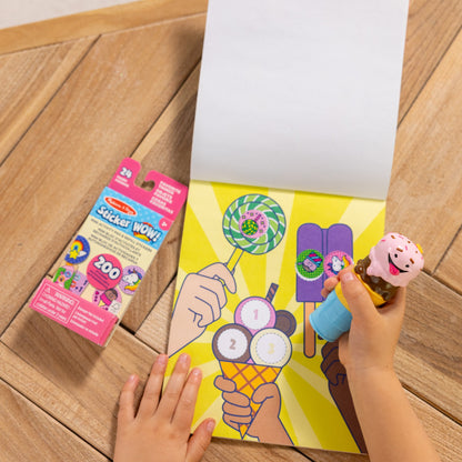 Sticker WOW!™ Ice Cream Bundle: Activity Pad & Sticker Stamper + Mini Activity Pad and 200 Refill Stickers