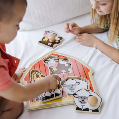 Barnyard Animals Jumbo Knob Puzzle - 3 Pieces