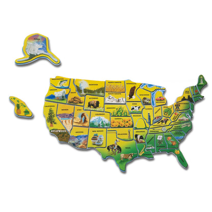 U.S.A. Map Wooden Puzzle