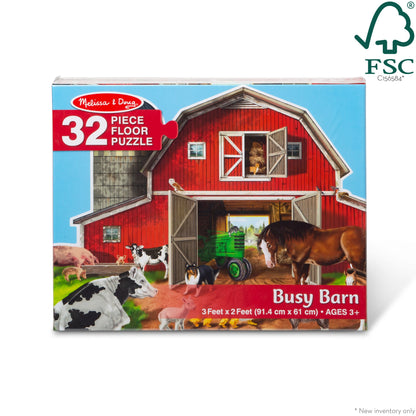 Busy Barn Shaped Floor Puzzle - 32 Pieces