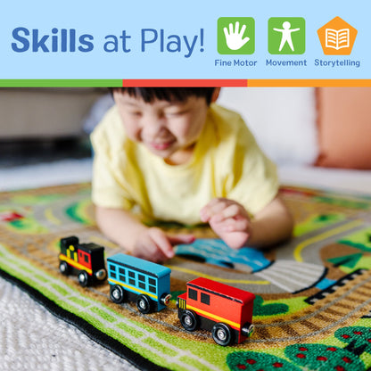 Magnetic Wooden Train Cars